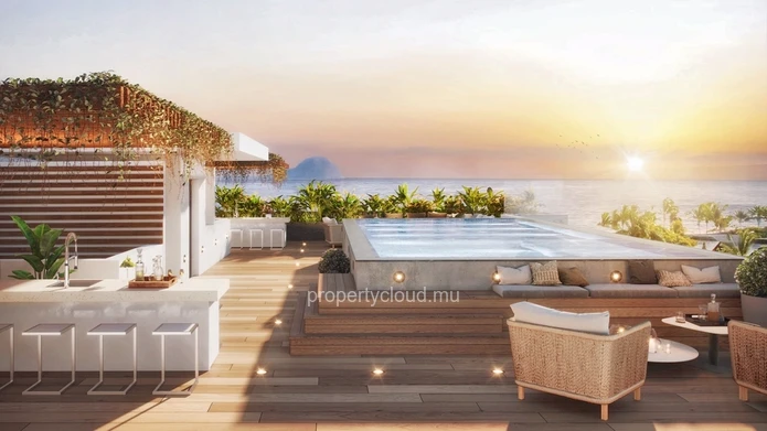 For sale 2-bedroom apartments from 94 to 127m² in the heart of Tamarin available to foreigners(R+2)
