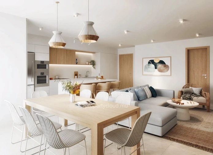For Sale 2-bedroom penthouse of 127m² in the heart of Tamarin available to foreigners (R+2)