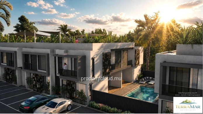 Flic en Flac Ile Maurice Superbe projet d’appartements 3 chambres avec piscine commune